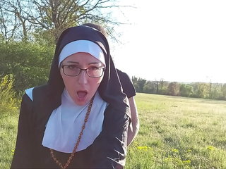 This nun gets her ass filled with cum before she goes to church !!