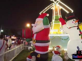 Christmas eve with his hot Asian teen girlfriend was such a blast